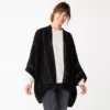 Women's Sonoma Goods For Life® Open Knit Kimono -Sonoma Goods For Life 5796217 Black