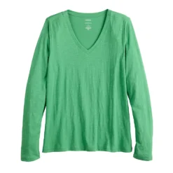 Women's Sonoma Goods For Life® Everyday Adaptive & Easy Dressing V-Neck Long Sleeve Top -Sonoma Goods For Life 5816145 ALT5
