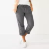 Women's Sonoma Goods For Life® Paperbag Waist Capri Pants -Sonoma Goods For Life 5817195 Dark Gray
