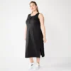 Plus Size Sonoma Goods For Life® Henley Knit Midi Dress -Sonoma Goods For Life 5818305 Black