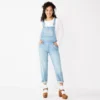 Women's Sonoma Goods For Life® Cropped Jean Overalls -Sonoma Goods For Life 5841608 Light Wash