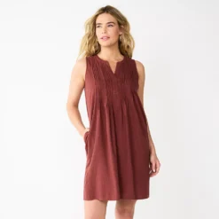 Women's Sonoma Goods For Life® Sleeveless Pintuck Tank Dress