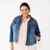Plus Size Sonoma Goods For Life® Premium Denim Jacket -Sonoma Goods For Life 5920754 Dark Wash