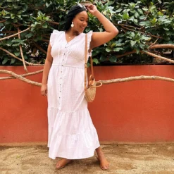 Women's Sonoma Goods For Life® Ruffle Sleeve Smocked Maxi Dress -Sonoma Goods For Life 5921689 ALT2