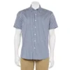 Men's Sonoma Goods For Life® Adaptive & Easy Dressing Short Sleeve Performance Shirt -Sonoma Goods For Life 5940633 Navy Gingham