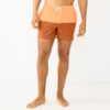 Men's Sonoma Goods For Life® 5" Full Elastic-Waistband Swim Trunks -Sonoma Goods For Life 5990996 Orange Block