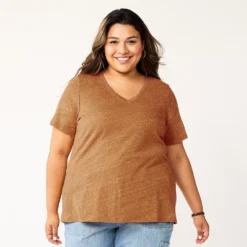 Plus Size Sonoma Goods For Life® Everyday V-Neck Tee